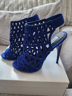 Steve Madden Cobalt Cutout Stiletto Sandals